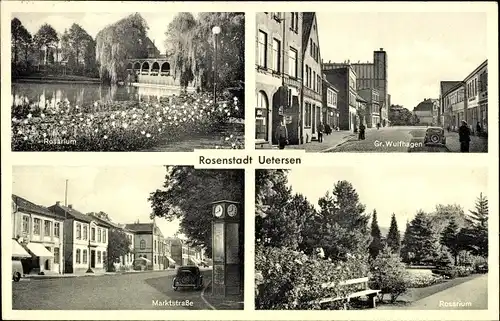 Ak Uetersen in Holstein, Rosarium, Marktstraße, Gr. Wulfhagen