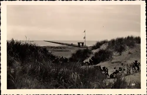 Ak Nordseebad Sankt Peter Ording, Blick auf den Strand