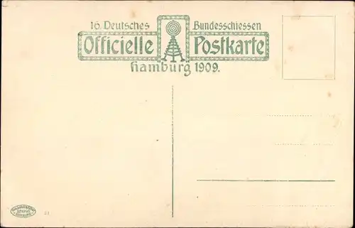 Ak Hamburg Mitte, Festzug, 16. Deutsches Bundesschießen 1909, Ochsenwärder Gemüse Ewer