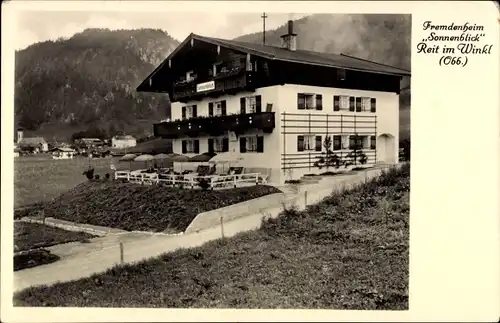 Ak Reit im Winkl im Kreis Traunstein Oberbayern, Fremdenheim Sonnenblick