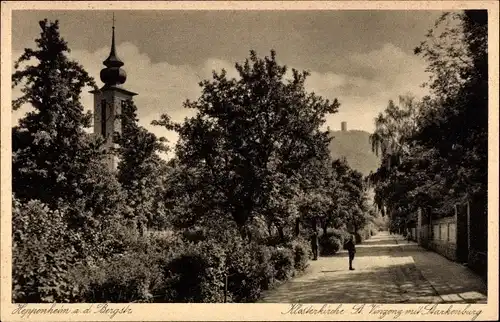 Ak Heppenheim an der Bergstraße, Klosterkirche St. Vinzenz, Starkenburg