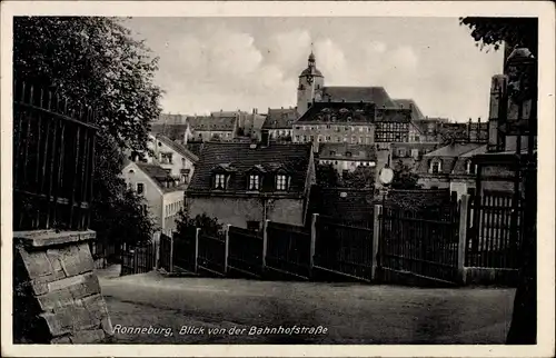 Ak Ronneburg in Thüringen, Blick von der Bahnhofstraße