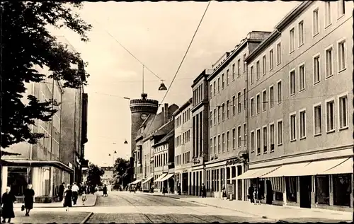 Ak Cottbus Brandenburg, Spremberger Straße mit Spremberger Turm