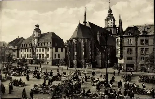 Ak Weißenfels an der Saale, Rathaus, Marienkirche