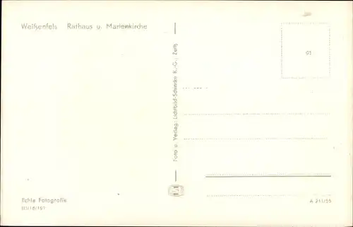 Ak Weißenfels an der Saale, Rathaus, Marienkirche