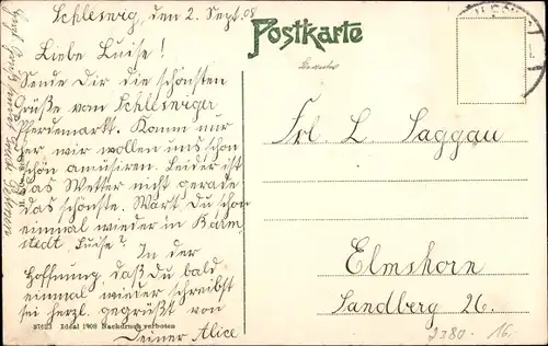 Ak Schleswig an der Schlei, Totalansicht