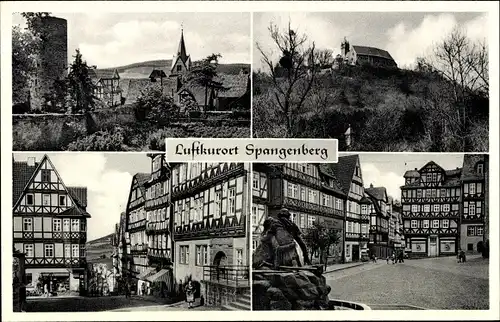 Ak Spangenberg in Hessen, Schloss, Liebenbachbrunnen