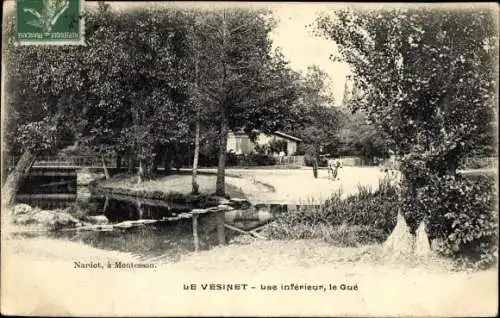 Ak Le Vésinet Yvelines, Lac Inferieur, le Gue