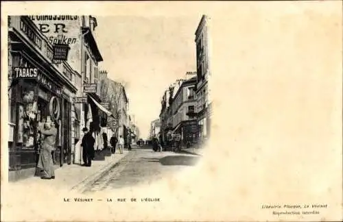 Ak Le Vésinet Yvelines, La Rue de l'Eglise