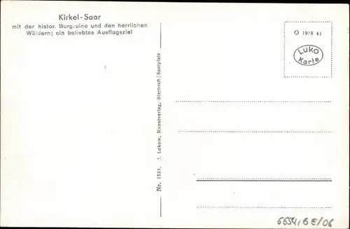 Ak Kirkel im Saarland, Blick zum Ort mit Burgruine, Panorama