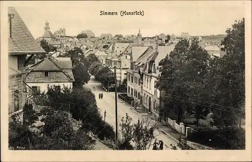 Ak Simmern im Hunsrück, Teilansicht der Stadt