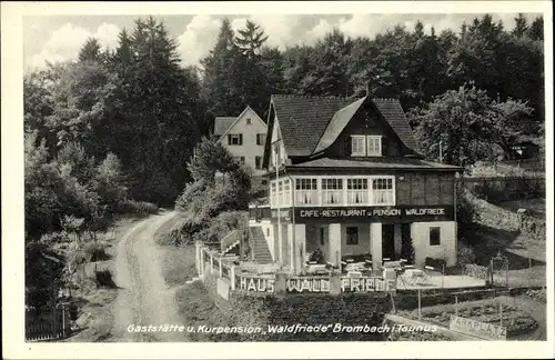 Ak Brombach Schmitten im Hochtaunuskreis, Gaststätte und Kurpension Waldfriede