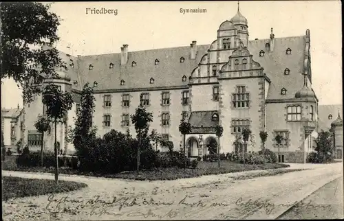 Ak Friedberg in Hessen, Gymnasium