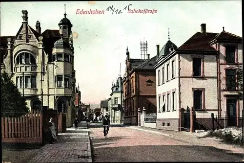 Ak Edenkoben an der Haardt Pfalz, Bahnhofstraße