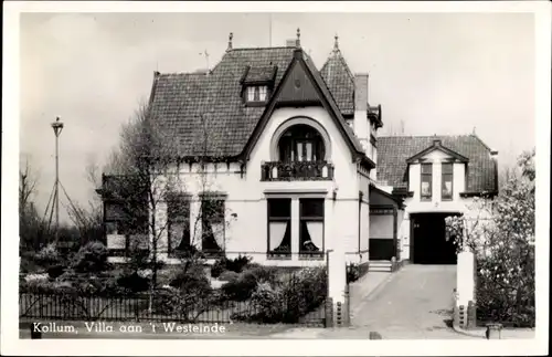 Ak Kollum Kollumerland en Nieuwkruisland Friesland, Villa aan´t Westeinde