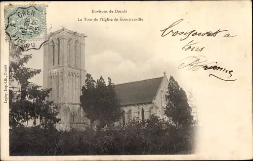 Ak Goustranville Calvados, La Tour de l'Eglise