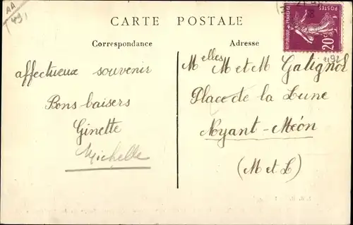 Ak Baugé Maine et Loire, Foret de Chandelais, Le Carrefour de la Colonne