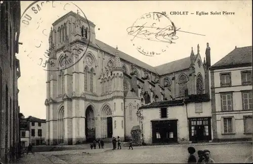 Ak Cholet Maine et Loire, Eglise Saint Pierre
