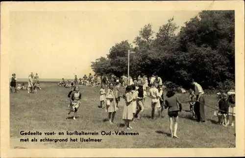 Ak Naarden Nordholland Niederlande, Oud Valkeveen, Achtergrond het IJselmeer