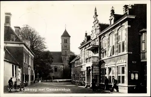 Ak Velsen Nordholland Niederlande, Kerkweg, Gemeentehuis