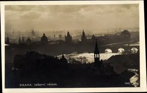 Foto Ak Praha Prag Tschechien, Vecerni nalada, Abendstimmung