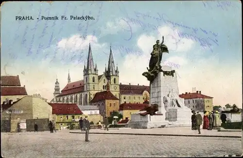 Ak Praha Prag Tschechien, Pomnik Fr. Palackyho, Denkmal