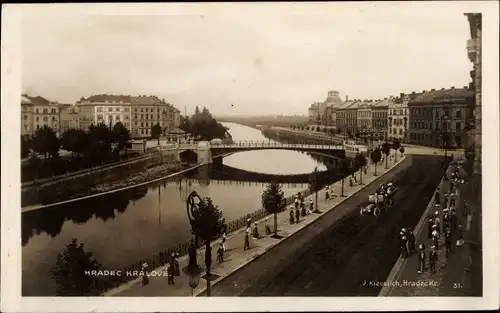 Foto Ak Hradec Králové Königgrätz Stadt, Stadtpartie