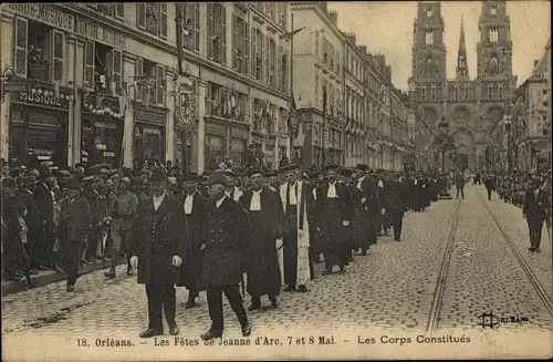 Ak Orléans Loiret, Les Fetes de Jeanne d'Arc, Les Corps Constitues