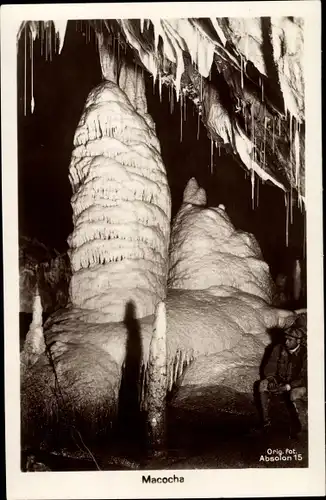 Ak Vilémovice u Macochy Südmähren, Macocha, Stiefmutterschlucht, Tropfsteinhöhle
