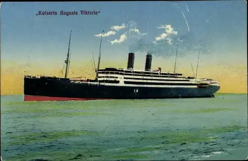 Ak Dampfschiff Kaiserin Augusta Victoria, HAPAG, Dampfer
