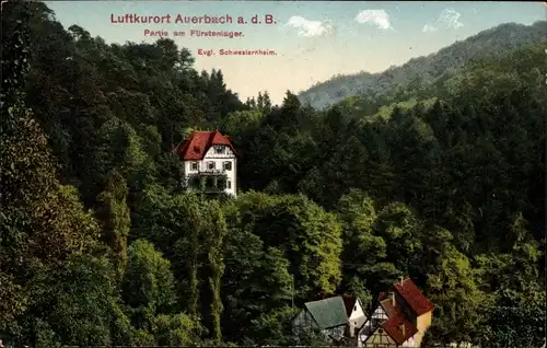 Ak Auerbach Bensheim an der Bergstraße, Partie am Fürstenlager, Schwesternheim