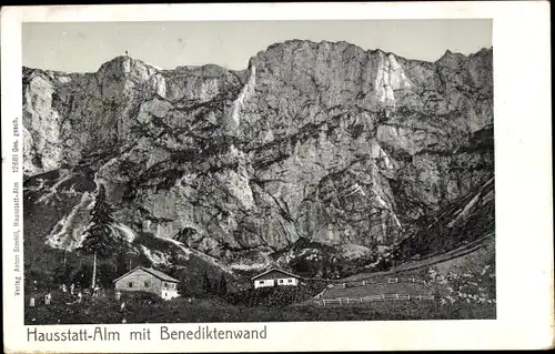 Ak Benediktenwand Oberbayern, Hausstatt Alm, Tutzinger Hütte