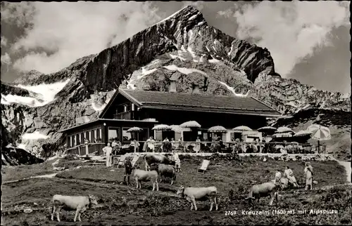 Ak Garmisch Partenkirchen in Oberbayern, Kreuzalm, Alpspitze