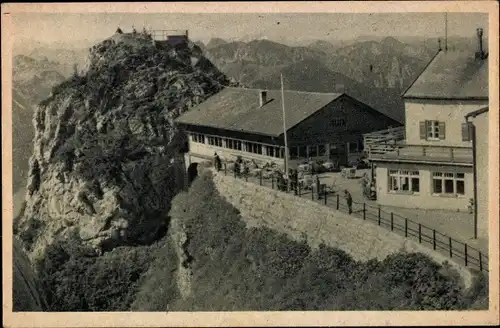 Ak Bayrischzell im Mangfallgebirge Oberbayern, Wendelsteinhaus, Zugspitze