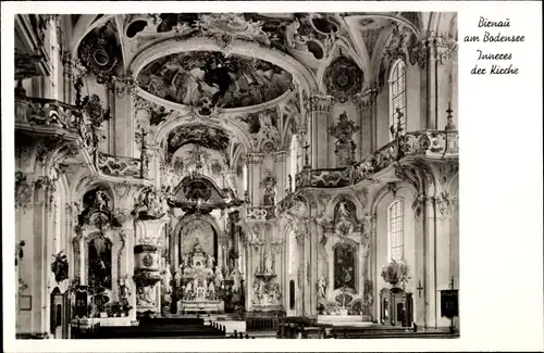 Ak Birnau Uhldingen Mühlhofen am Bodensee, Kirche, Inneres