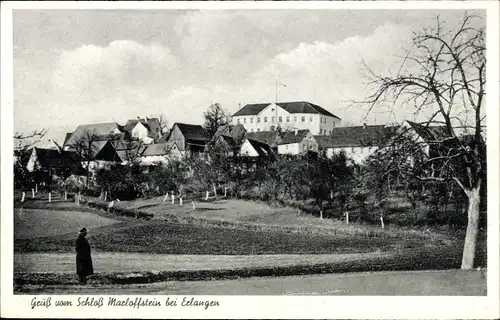 Ak Marloffstein in Mittelfranken Bayern, Schloss, Ortsansicht