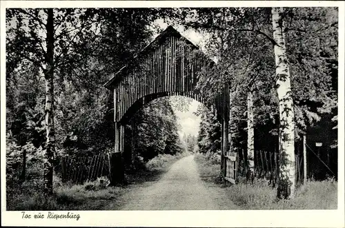 Ak Hameln an der Weser Niedersachsen, Schullandheim Riepenburg, Tor