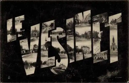 Buchstaben Ak Le Vesinet Yvelines, Souvenir, Ortsansichten