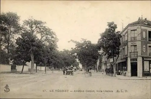 Ak Le Vésinet Yvelines, Avenue Carnot, vers Chatou