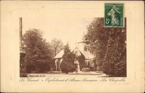 Ak Le Vésinet Yvelines, Orphelinat d'Alsace Lorraine, La Chapelle