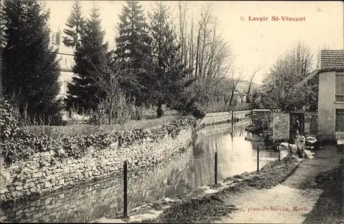 Ak Maule Yvelines, Lavoir St. Vincent