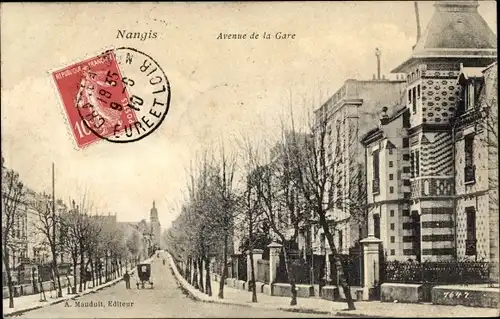Ak Nangis Seine et Marne, Avenue de la Gare