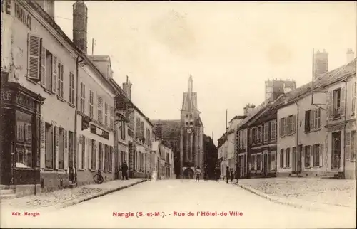 Ak Nangis Seine et Marne, Rue de l'Hotel de Ville