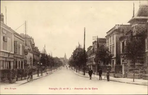 Ak Nangis Seine et Marne, Avenue de la Gare