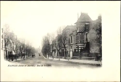 Ak Nangis Seine et Marne, Rue de la Gare