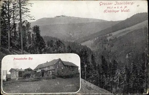 Ak Brotterode Trusetal in Thüringen, Inselsberg, Preußischer Hof