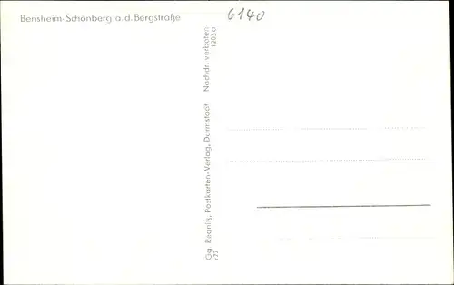 Ak Schönberg Bensheim an der Bergstraße, Panorama, Teilansicht, Schloss