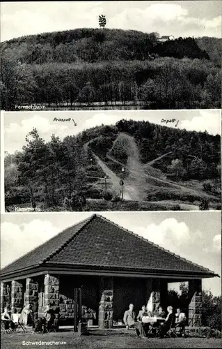 Ak Werther in Westfalen, Fernsehturm, Kammweg, Schwedenschanze