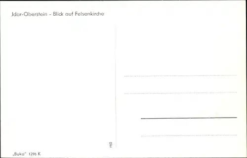 Ak Idar Oberstein an der Nahe, Felsenkirche, Wohnhäuser