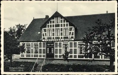 Ak Mittelnkirchen im Alten Land, Somfleths Hotel Mittelnkirchen